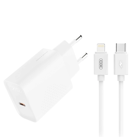 XO L160 20W Type-C Fast Charger + Lightning cable