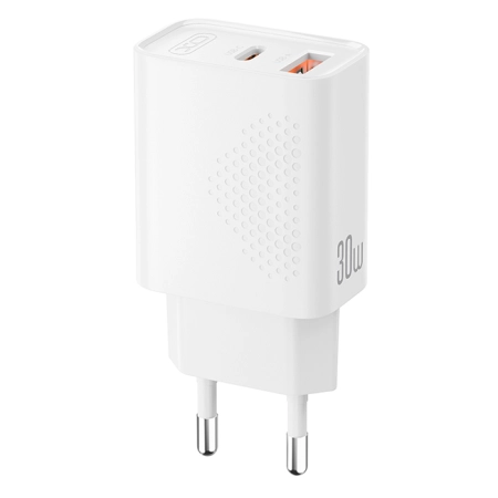 XO Charger L163 USB-A 18W + USB-C 30W Fast Charger 18W