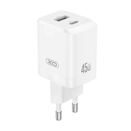 XO Charger CE36 45W Dual USB A +Type-C Fast Charger + Type-C cable