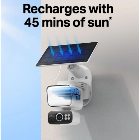 TP-Link Outdoor Solar-Powered Wi-Fi Floodlight Pan/Tilt Camera Tapo C615F KIT