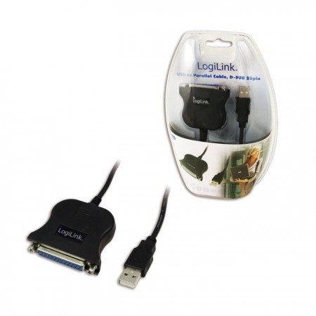 LogiLink USB to Parallel DB25 adapter cable UA0054A