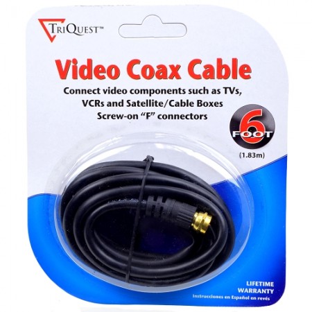 TriQuest Coaxial cable RG59 M/M 1.8m PN: 5606