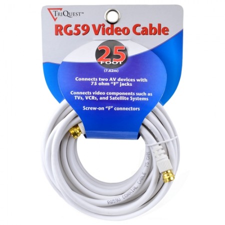 TriQuest Coaxial cable RG59 M/M 7.5m PN: 5625